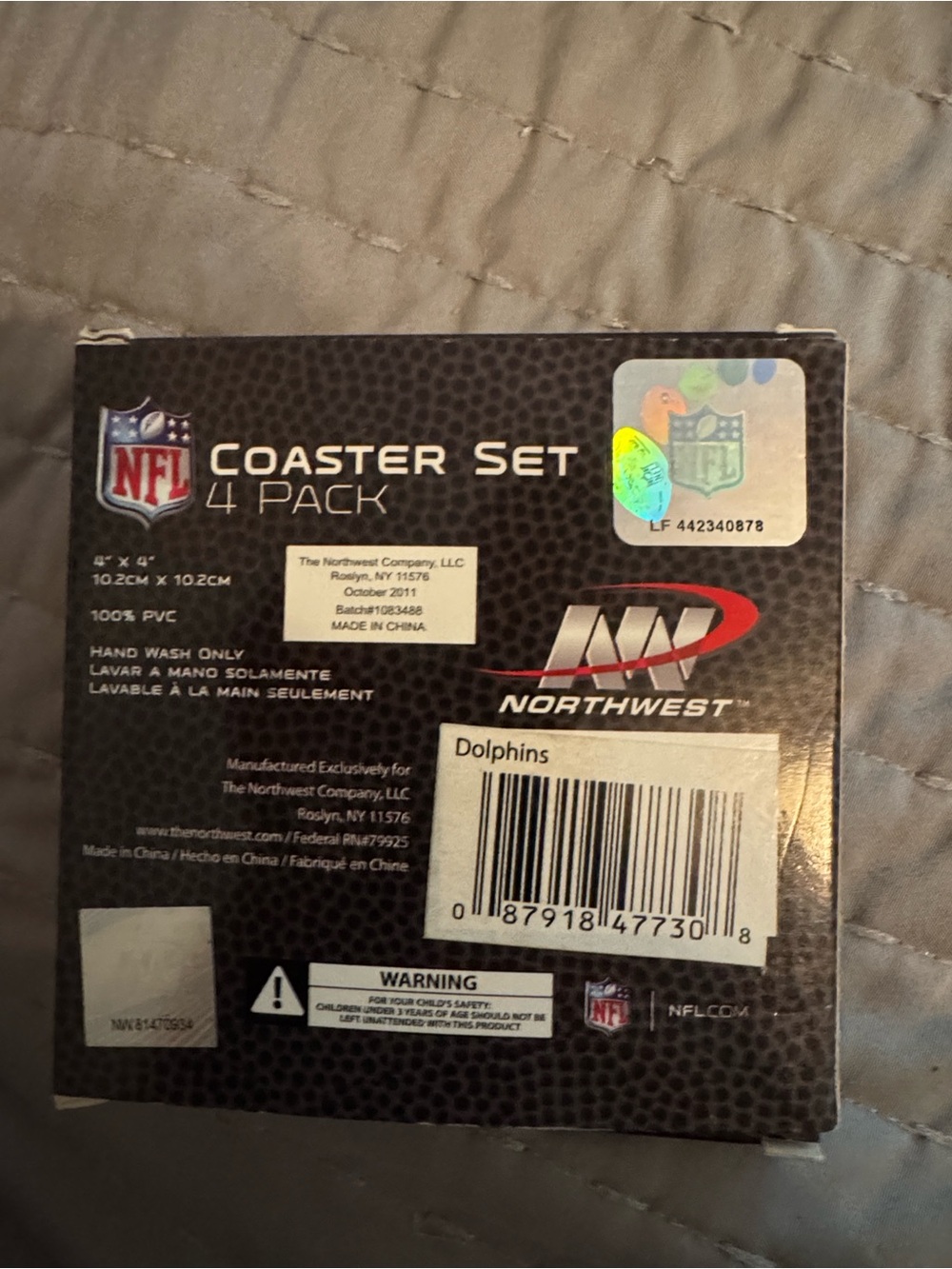 Miami Dolphins Football Silicone Coaster Set (4) New - Picture 5 of 5